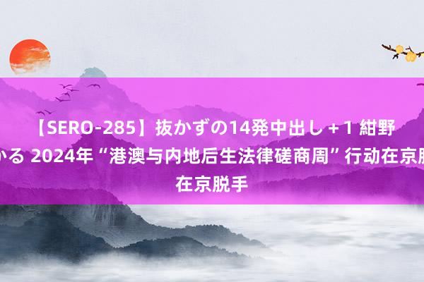 【SERO-285】抜かずの14発中出し+1 紺野ひかる 2024年“港澳与内地后生法律磋商周”行动在京脱手