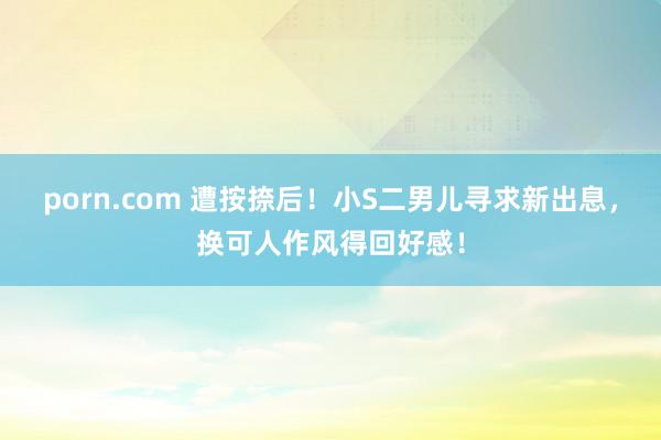 porn.com 遭按捺后!小S二男儿寻求新出息,换可人作风得回好感!