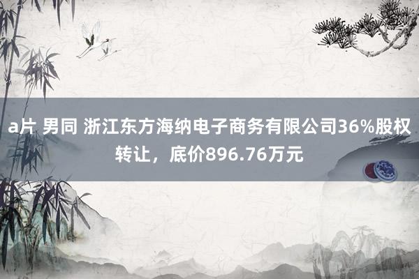 a片 男同 浙江东方海纳电子商务有限公司36%股权转让,底价896.76万元