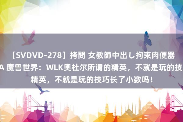 【SVDVD-278】拷問 女教師中出し拘束肉便器 仁科百華 RISA 魔兽世界:WLK奥杜尔所谓的精英,不就是玩的技巧长了小数吗!