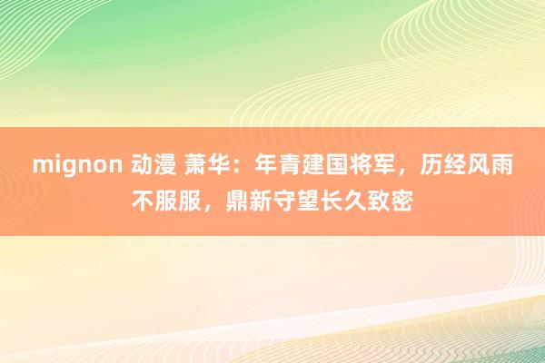mignon 动漫 萧华:年青建国将军,历经风雨不服服,鼎新守望长久致密